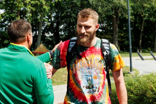 Pamatykite: Lietuvos vyrų krepšinio rinktinė atvyko į pirmąją stovyklą Druskininkuose