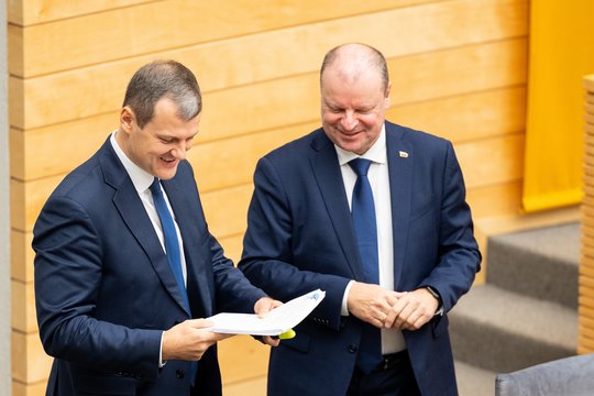 „Ne viską reikia gi skelbti“: Seime – S. Skvernelio ir G. Palucko susitikimas
