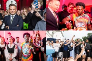 To Lietuva dar nematė: pliaupiant lietui „YouTube“ žvaigždė šėlo su šokiais, V. Benkunskas vaišino lietuviškais patiekalais