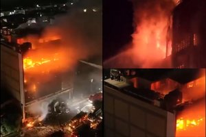 Siaubingas gaisras Irake: užsiliepsnojus prekybos centrui žuvo daugiau 60 žmonių