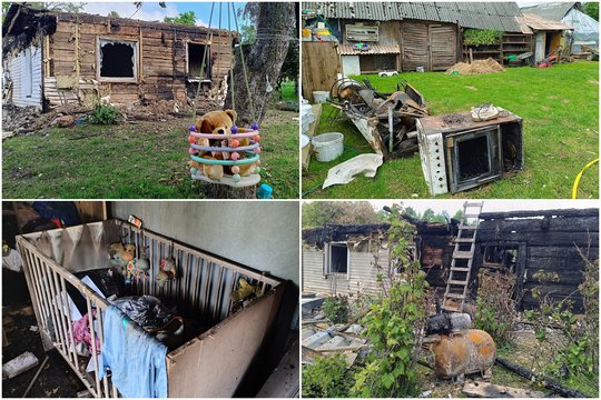 Liepsnos Elektrėnų sav. pasiglemžė 4 vaikų šeimos namus: meldžia žmonių pagalbos