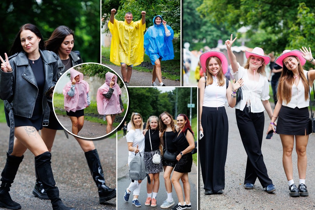 Jessicos Shy šou įsibėgėjo: į antrąjį koncertą susirinkę gerbėjai nepabūgo net lietaus<br>Lrytas koliažas.