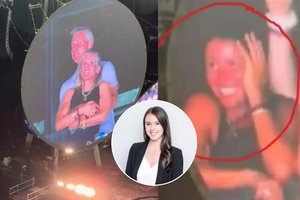 Paaiškėjo, kas ta moteris, kuri juokėsi supratusi, jog technologijų magnato romanas – viešas: prieš koncertą buvo paaukštinta