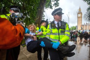 Jungtinės Karalystės policija vėl sulaikė propalestiniečius protestuotojus