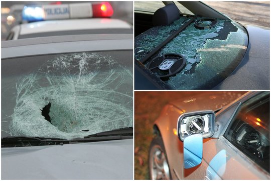 Girtas chuliganas Palangoje vaikščiodamas gatvėmis apgadino 6 automobilius