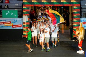 Iškilminga atidarymo ceremonija Šiaurės Makedonijoje prasidėjo Europos jaunimo vasaros olimpinis festivalis