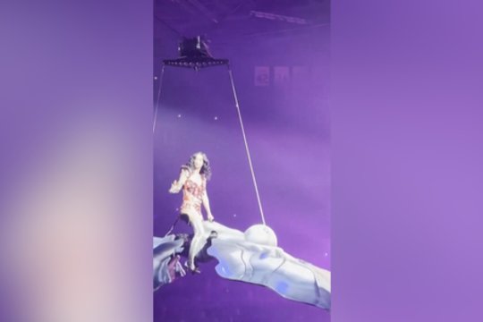 Per plauką nuo nelaimės: užfiksavo nesklandumus Katy Perry koncerte