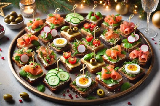 Šventiniai vieno kąsnio sumuštiniai – įspūdis svečiams per kelias minutes