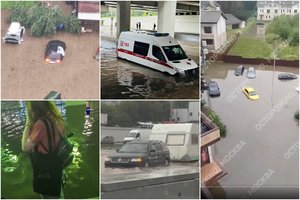 Maskvoje – vėl potvynis: užtvindyti keliai, apsemtos mašinos ir sutrikęs eismas