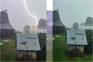 Rokiškio r. užfiksavo galingą gamtos smūgį: „Vaizdas lyg iš filmo“