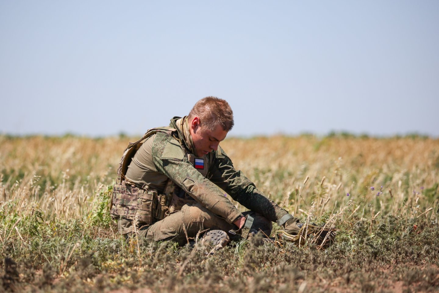 Karas Ukrainoje. Rusų karys.<br>ZUMA Press/Scanpix nuotr.