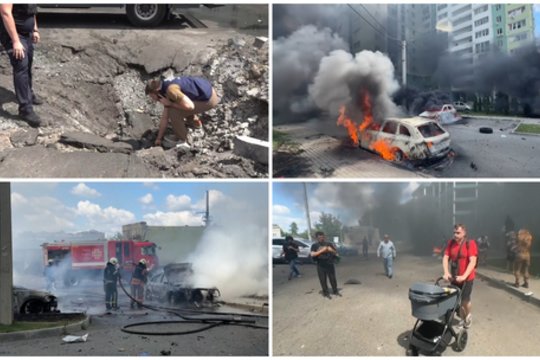 Į Charkivą skriejo sklendžiančios Rusijos bombos: sužeistųjų mažiausiai 33