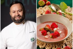 Šefas R. Bolgovas rekomenduoja atsigaivinti vasaros skoniais alsuojančia arbūzų sriuba