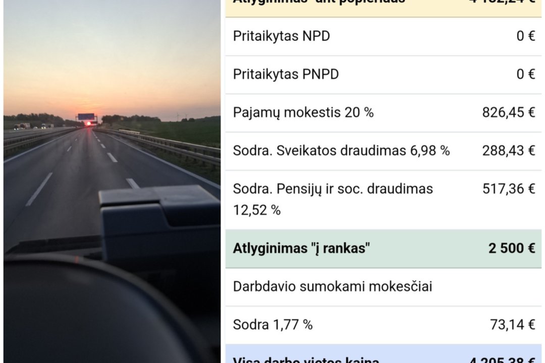 Paskaičiavo, kokia alga į Lietuvą  sugrąžintų dirbti eilinį vairuotoją: „Ar ši misija neįmanoma?“