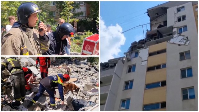 Rusijoje – galingas dujų sprogimas daugiaaukštyje: užfiksavo žalą