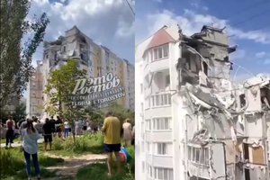 Galingas sprogimas Rusijoje: nuplėšė dalį 10 aukštų pastato