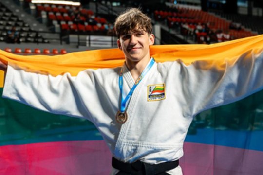 Ant Europos jaunimo olimpinio festivalio tatamio – dar vieno Lietuvos dziudo kovotojo auksinis triumfas