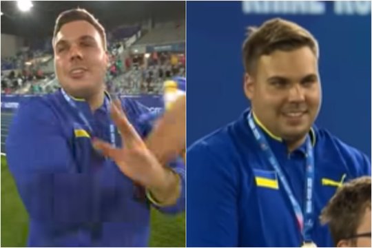 Po iškovoto aukso ukrainietis pasimetė neišgirdęs šalies himno – gavęs atsakymą ėmė juoktis