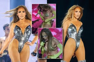 Lenkijoje koncertavusi Jennifer Lopez patyrė fiasko: netikėtai nusmuko sijonas