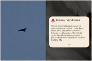 Skelbia užfiksavę į Lietuvą įskridusį droną: socialiniuose tinkluose – vaizdo įrašas