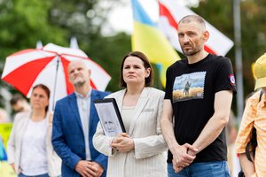 Katedros aikštėje – solidarumo su Ukraina mitingas