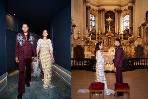 Vestuvės, kokių Lietuvą dar nematė: susituokė krepšininkai Nojus Mineikis ir Gustė Drakšaitė