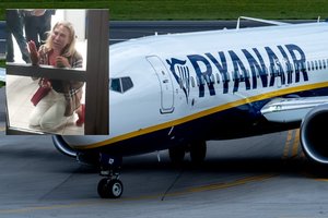 Oro uoste nufilmavo dramatišką vaizdą: apsiverkusi keleivė prieš darbuotojus puolė ant kelių – viskas dėl bagažo