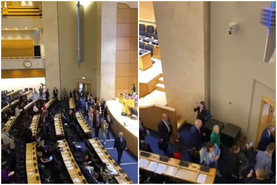 Nufilmavo, kaip per Rusijos atstovės pasisakymą Ženevoje Lietuvos delegacija su kitų šalių atstovais paliko salę