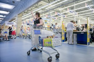 Šunį į parduotuvę atsinešusi moteris bandė įrodyti savo tiesą – perpykusi pirkėja karčių žodžių negailėjo