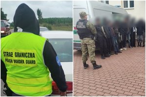 Lenkijos pasieniečiai sulaikė du migrantų kurjerius, iš Latvijos per Lietuvą atvežusius 13 Somalio ir Sudano piliečių