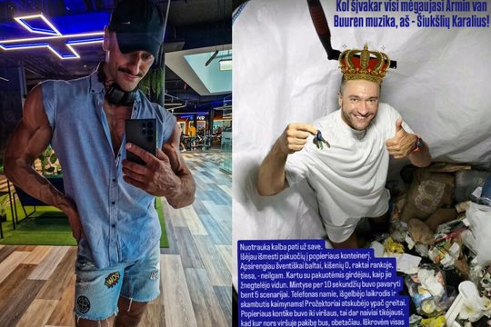 Sporto treneris Evaldas Račys pateko į nepavydėtiną situaciją: teko raustis šiukšlių konteineryje