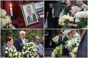 Panevėžyje – atsisveikinimas su Anapilin iškeliavusiu buvusiu miesto meru P. Vadopolu baltų žiedų jūroje