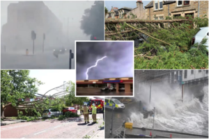 Anglijai ir Škotijai smogė galinga audra: 170 km/val. vėjas pridarė daug žalos – kilo chaosas