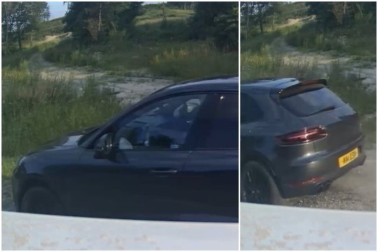 Nuo Kelmės pareigūnų paspruko „Porsche“ angliškais numeriais – pareigūnai tikisi visuomenės pagalbos