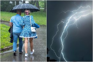 Dalį Lietuvos alins audringi orai: pranešė, kur skandins lietus ir trankysis perkūnija