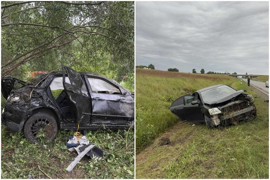 Greta Klaipėdos nuo kelio nuskriejo ir vertėsi BMW, kuriuo važiavo du vaikai ir du suaugę – vienas žmogus žuvo