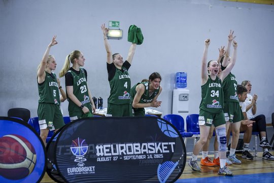 Slovėnes palaužusios Lietuvos dvidešimtmetės – tarp aštuonių stipriausių Europos čempionato komandų