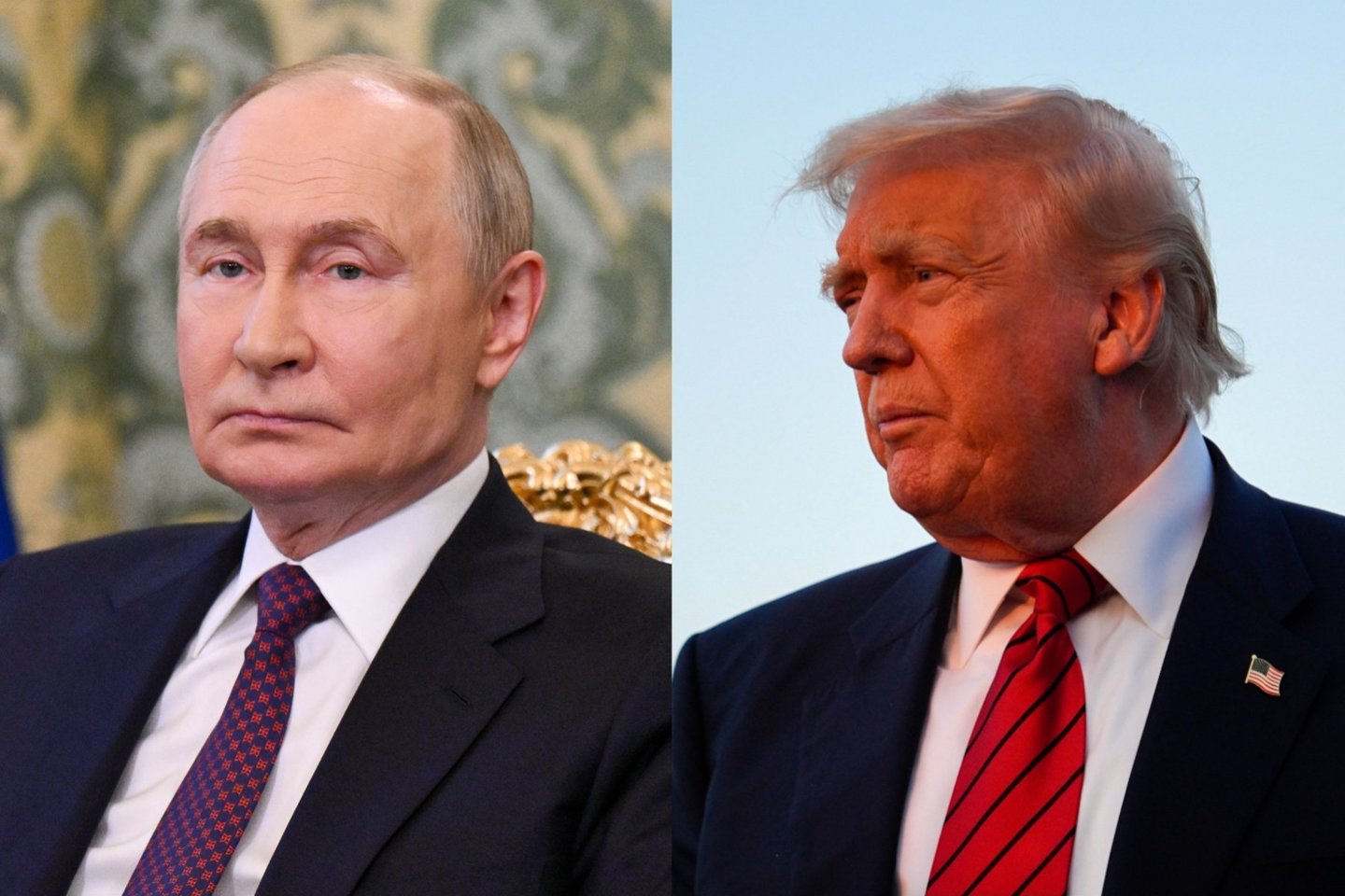 V. Putinas ir D. Trumpas.<br>Lrytas. koliažas.