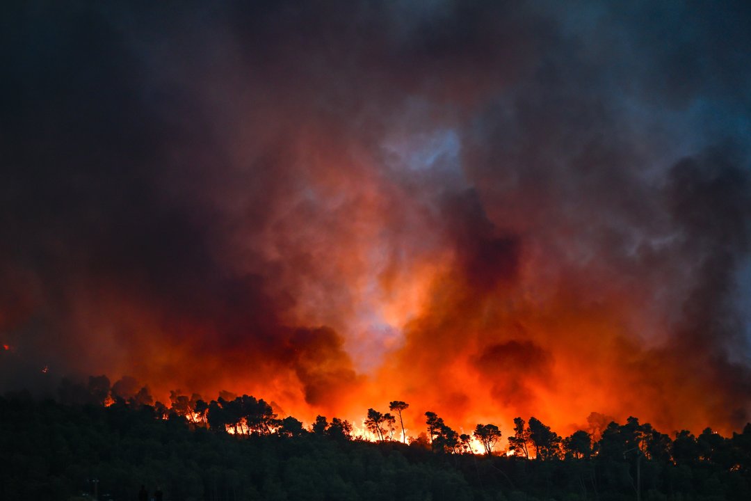  Gaisrai Prancūzijoje.<br> EPA-ELTA nuotr.