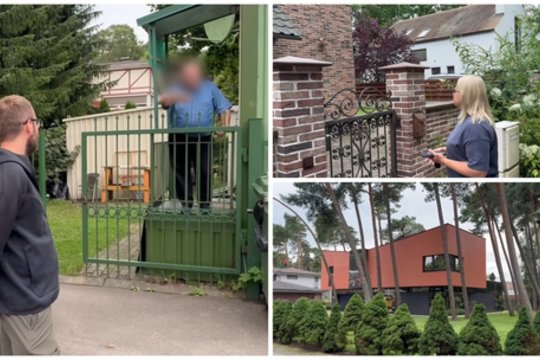 Žurnalistai kartu su L. Girskiene atvyko į turtuolių kvartalą Giruliuose: buvo išvaryti apsaugos