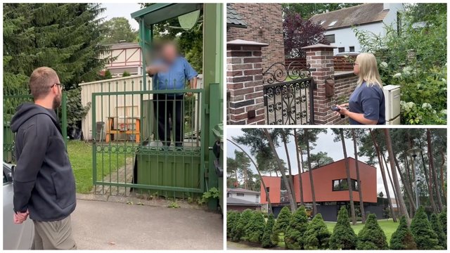 Žurnalistai kartu su L. Girskiene atvyko į turtuolių kvartalą Giruliuose: buvo išvaryti apsaugos