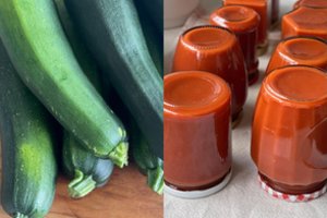 Kečupas iš cukinijų: labai skanus, nesiskiriantis nuo pirktinio, tik daug sveikesnis