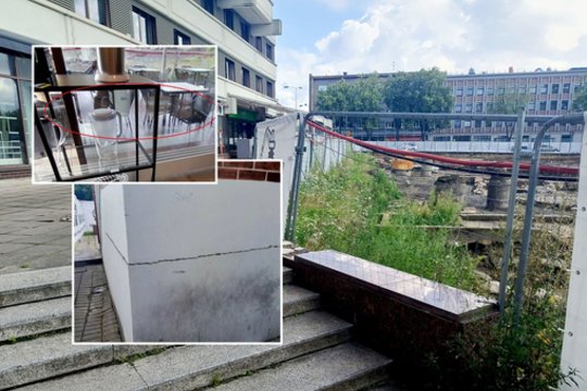 Klaipėdiečiai bedė pirštu į skylančias pastato sienas ir stiklus: svarsto įvairias versijas