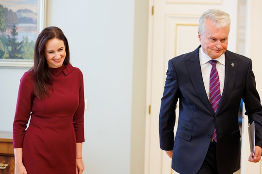 Dvi valandos pokalbio, o esminis klausimas nepaliestas: I. Ruginienė eis pas G. Nausėdą dar kartą