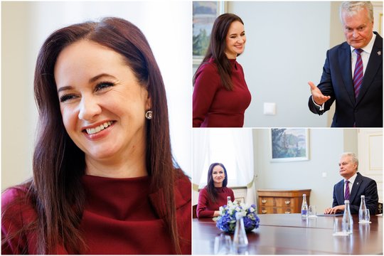 Prezidentūroje – G. Nausėdos ir I. Ruginienės susitikimas: kandidatės į premjeres plati šypsena ir prezidento santūrumas