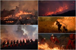 JAV – pragariški gaisrai: evakuoti tūkstančiai žmonių, liepsnas malšina šimtai ugniagesių
