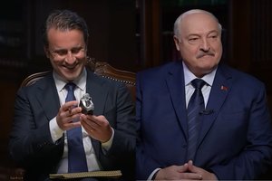 A. Lukašenką nustebino žurnalisto klausimas dėl kelio ženklo Vilniuje: „Pirmą kartą tai girdžiu“