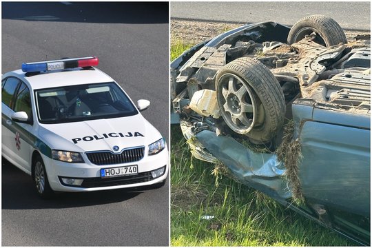 Anykščių r. vertėsi susidūrimo su stirna išvengti bandžiusio vyro automobilis – du 18-mečiai atsidūrė ligoninėje