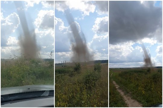Šiaurės Lietuvoje siautėjo viesulas: užfiksavo pavojingą reiškinį