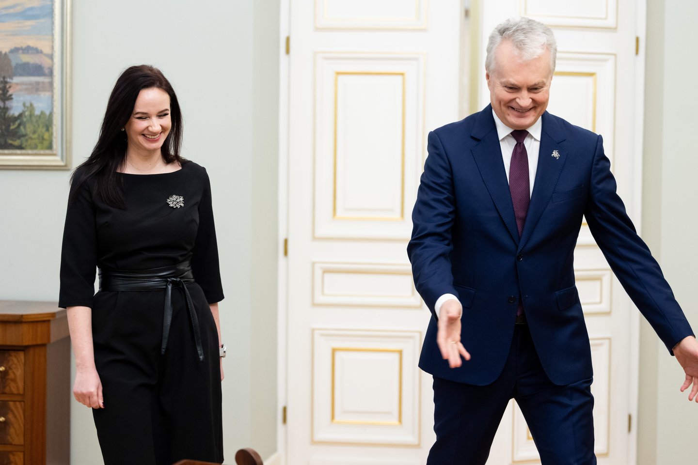 Inga Ruginienė ir Gitanas Nausėda.<br>T.Bauro nuotr.